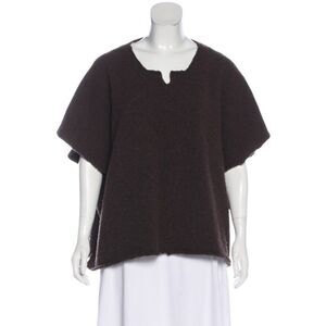 ESKANDAR Brown Wool Boxy Sweater M